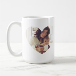 Taza De Café Marco fotográfico moderno para el corazón blanco m