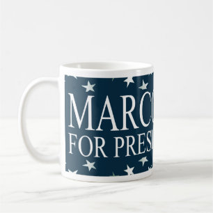 Taza De Café Marco Rubio presidente '16 EE.UU. FLAG