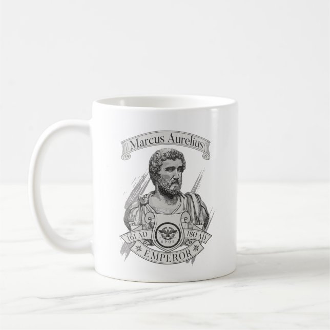 Taza De Café Marcus Aurelio emperador romano (Izquierda)