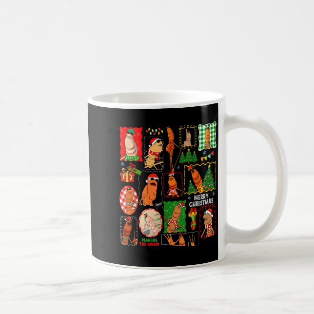 Taza De Café Marcus The Worm Meme Christmas I Don't Like This R (Derecha)