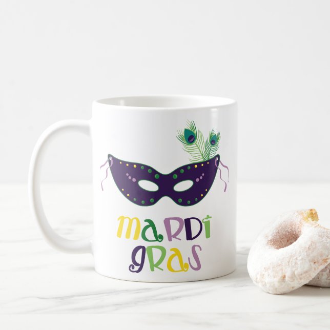 Taza De Café Mardi Gras (Con donut)