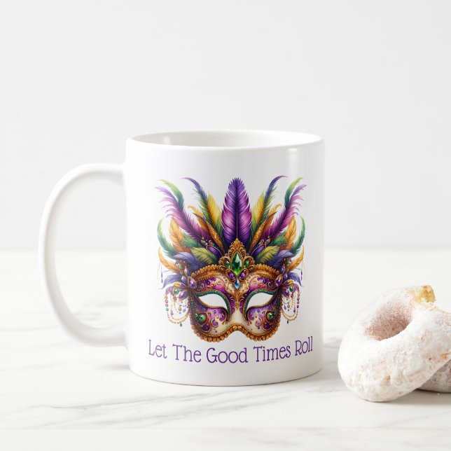 Taza De Café Mardi Gras  (Con donut)