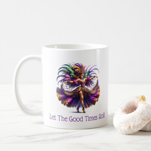 Taza De Café Mardi Gras  (Con donut)