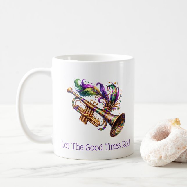 Taza De Café Mardi Gras  (Con donut)
