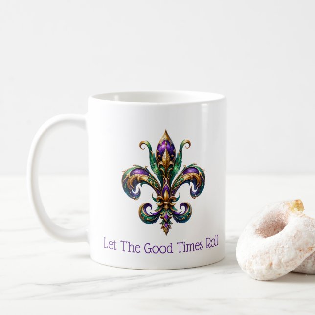 Taza De Café Mardi Gras  (Con donut)