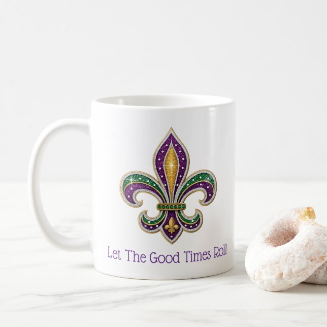 Taza De Café Mardi Gras  (Con donut)