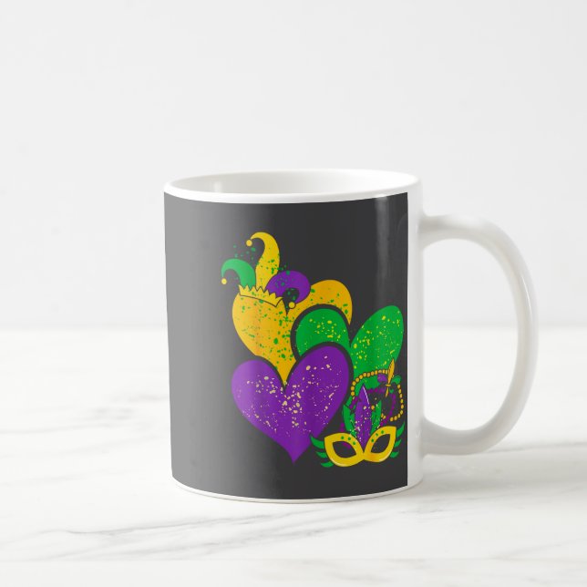 Taza De Café Mardi Gras 2025 Cute Hearts Valentine Women Girl K (Derecha)