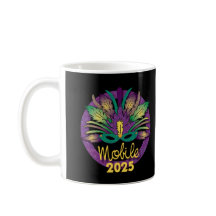 Mardi Gras 2025 Mug - móvil, AL