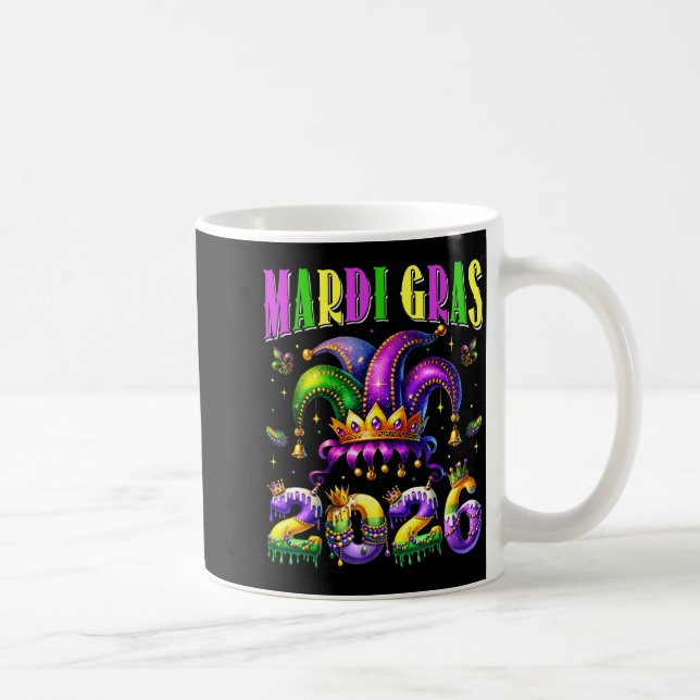 Taza De Café Mardi Gras 2026 Jester Outfit Kids Girls Boys Men  (Derecha)
