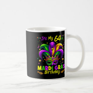 Taza De Café Mardi Gras 64º cumpleaños Grasa Martes 64 años