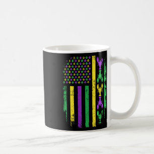 Taza De Café Mardi Gras Bandera Estadounidense Con Nueva Orle D