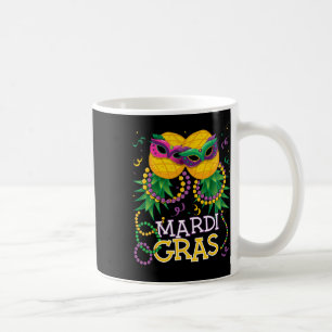 Taza De Café Mardi Gras Bea, cantante de piña divertida boca ab