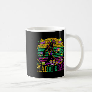 Taza De Café Mardi Gras Bigfoot Divertidos niños Sasquatch Mard