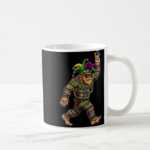 Taza De Café Mardi Gras Bigfoot Sasquatch Carnaval Nueva Orlean