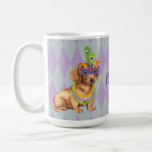 Taza De Café Mardi Gras Dachshund