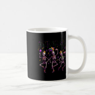 Taza De Café Mardi Gras Dancing Skeleton Funny 1