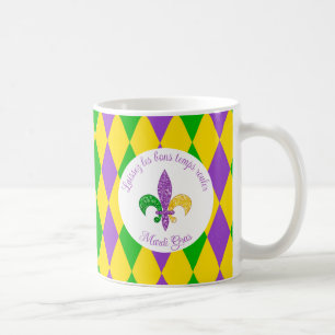 Taza De Café ¡Mardi Gras! Dejemos que los buenos tiempos se vue