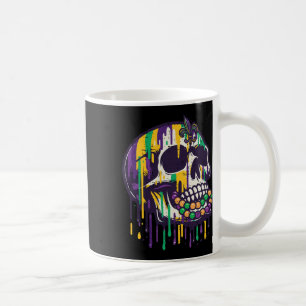 Taza De Café Mardi Gras Drill Skull Fat Martes Mujeres Fiestas