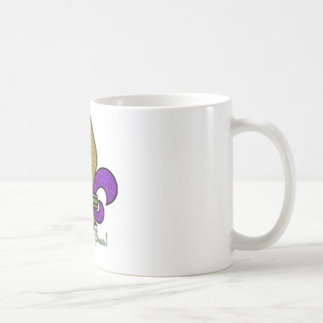 Taza De Café Mardi Gras Fleur De Lis (Derecha)