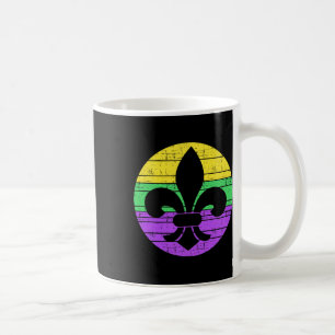 Taza De Café Mardi Gras Fleur De Lis Para La Celebración Del Ca