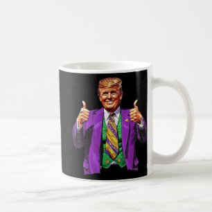 Taza De Café Mardi Gras Grande de nuevo Donald Trump Bandera es