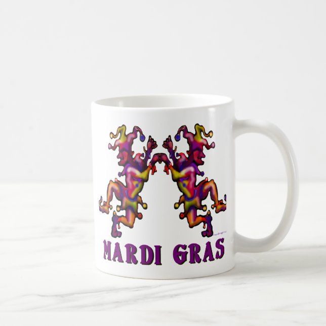 Taza De Café Mardi Gras Jesters (Derecha)
