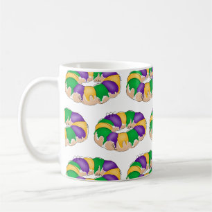 Taza De Café Mardi Gras King Cake Mug