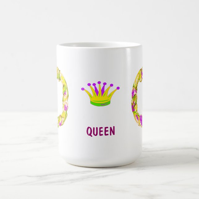 Taza De Café Mardi Gras King Cake Queen (Centro)
