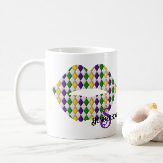 Taza De Café Mardi Gras Lips Personalizado Café Mug