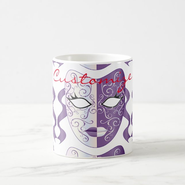 Taza De Café Mardi Gras Mask Thunder_Cove (Centro)