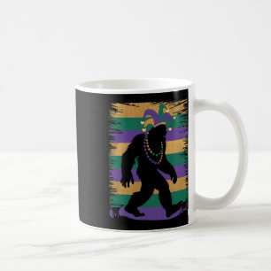 Taza De Café Mardi Gras Sasquatch Funny Bigfoot Fiesta Para Hom