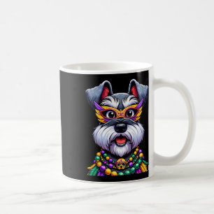 Taza De Café Mardi Gras Schnauzer Vestiendo Perros De Vestir Ma