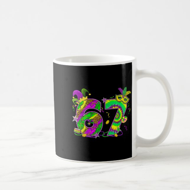 Taza De Café Mardi Gras Six Seven 6 7 Matching Costume Couple M (Derecha)