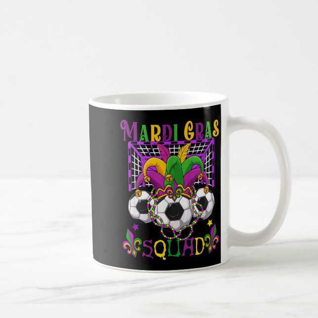 Taza De Café Mardi Gras Squad Soccer Equipment Player Team Funn (Derecha)