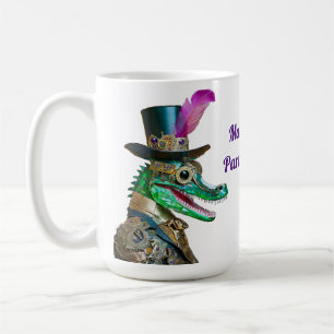 Taza De Café Mardi Gras Steampunk Fiesta Animal Alligator