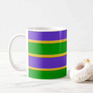 Taza De Café Mardi Gras Stripes