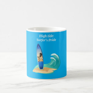 Taza De Café "Marea Alta: Orgullo del surfista" aventura playa