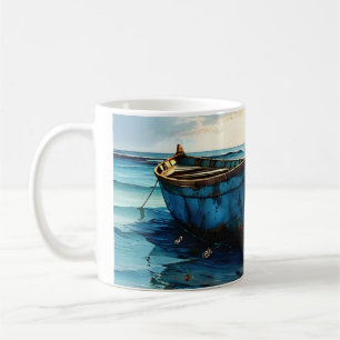 Taza De Café "Mareas tranquilas". Colorido y relajado paisaje m