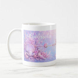 Taza De Café Mareena Sirena Mágica Fantasía Editable