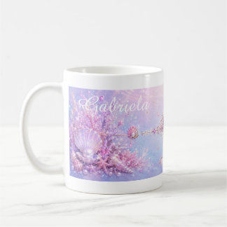 Taza De Café Mareena Sirena Mágica Fantasía Editable