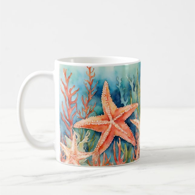 Taza De Café Marejadas de mariscos de mariscos marinos (Izquierda)