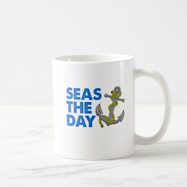 Taza De Café Mares El Día Personalizado Anchor Mug (Derecha)