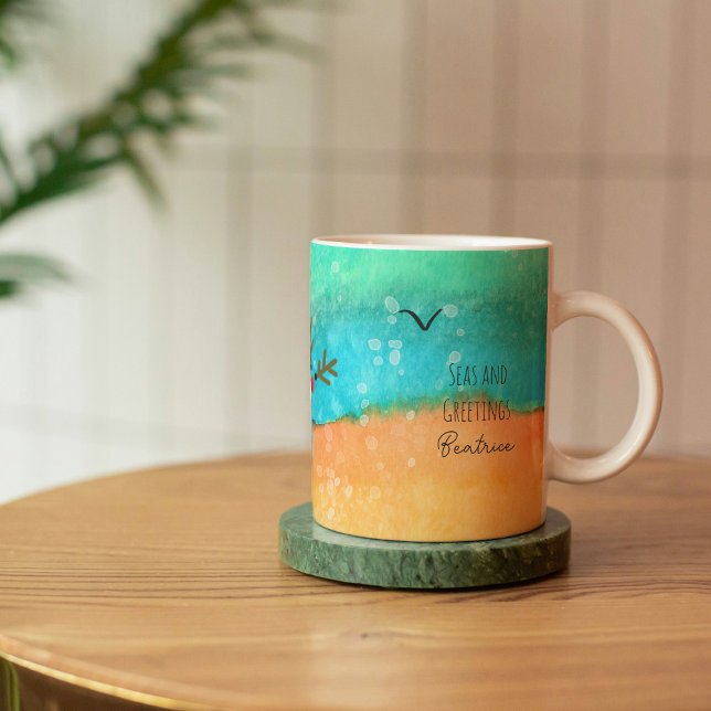 Taza De Café Mares y saludos Navidades personalizados (Subido por el creador)
