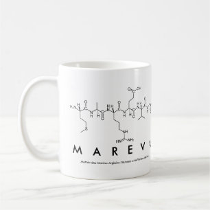 Taza De Café Mareva peptide name mug