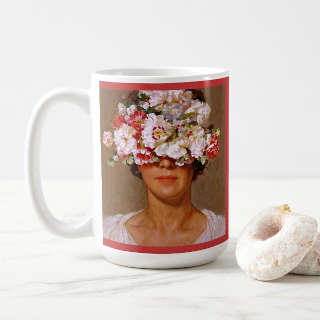 Taza De Café Margaret, "Orgullo Petal" - Sociedad de Arte y Flo (Con donut)