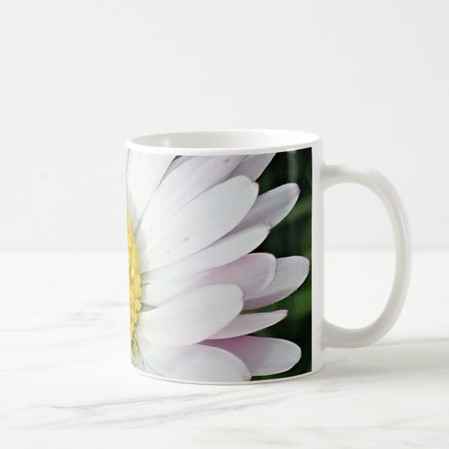 Taza De Café margarita blanca bonito (Derecha)