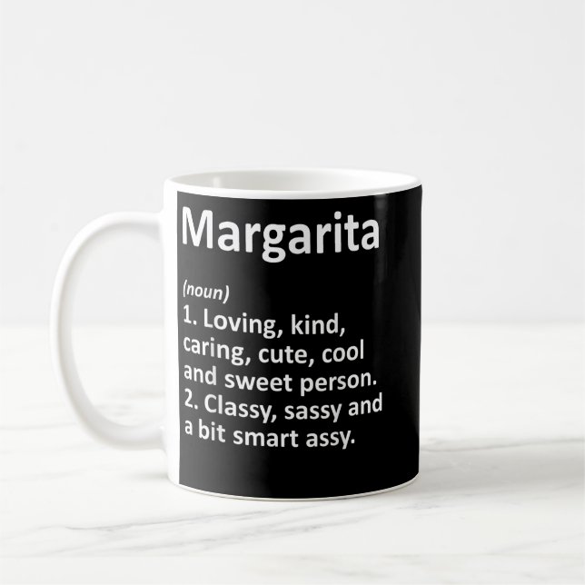 Taza De Café MARGARITA Definition Personalized Funny Birthday G (Izquierda)