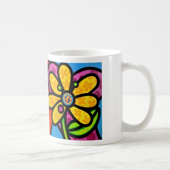 Taza De Café Margarita del molinillo de viento en amarillo (Derecha)