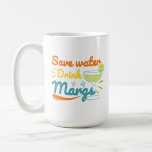 Taza De Café Margarita Divertida de Verano Ahorra Agua, Bebe
