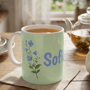 Taza De Café Margarita floral moderna personalizada linda elega